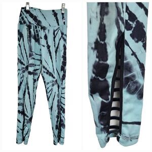 Justice Tall/Slim Girls Tie Dye Leggings Cut out Stretch Pants Pull On Pockets